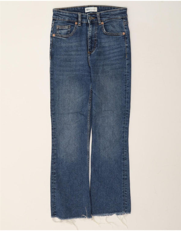 Jeans slim corti da donna Zara EU 34 2XS W24 L25 Blu