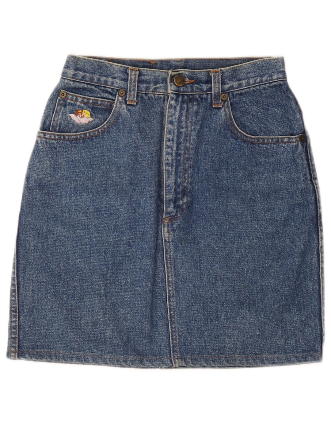Gonna in denim da donna Fiorucci W29 Blu medio