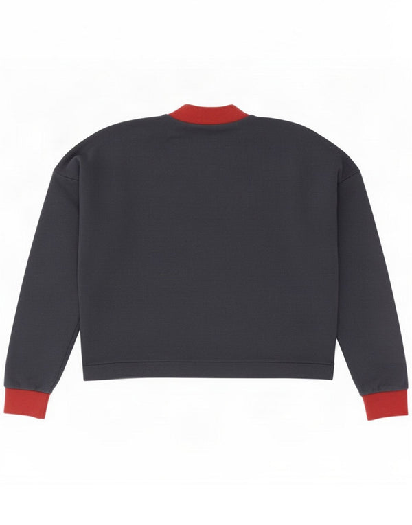Felpa con grafica Adidas da donna UK 8/10 Small Blu navy Colourblock