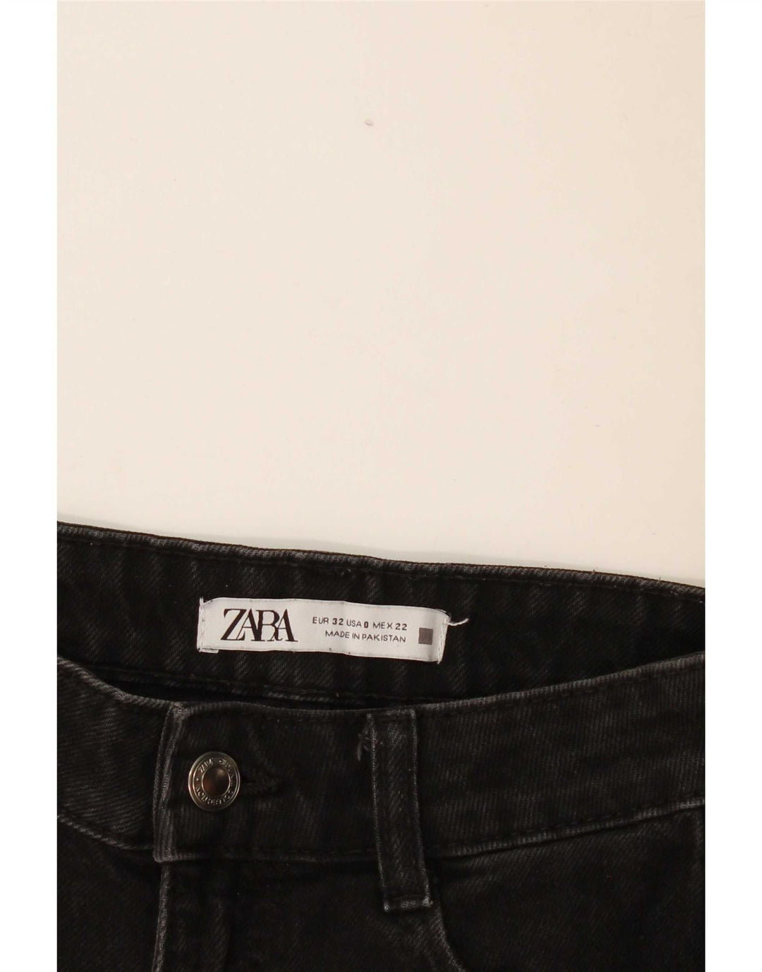 Jeans slim da donna Zara EU 32 2XS W22 L28 Nero