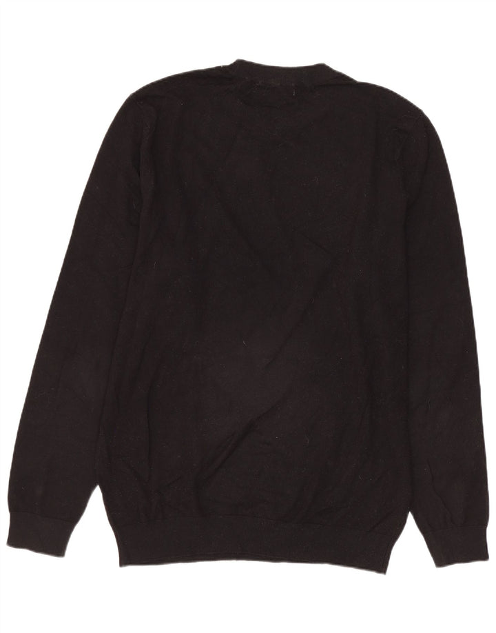 Maglione maglione girocollo da donna Zara UK 14 viscosa nera media
