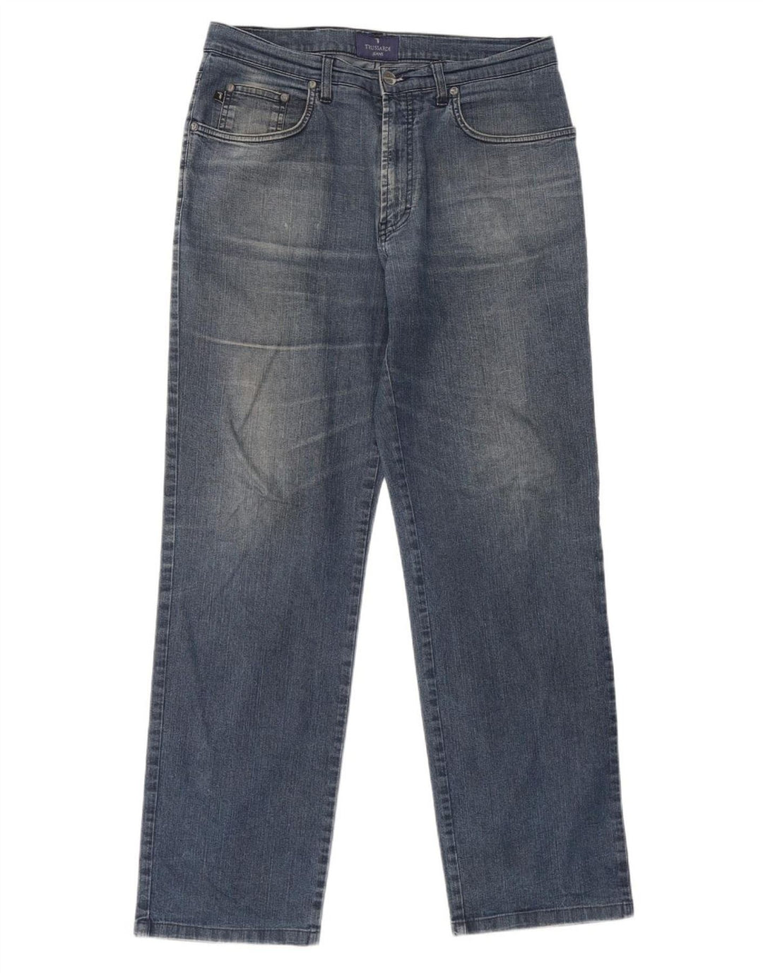 Jeans Straight Uomo Trussardi W34 L30 Blu Cotone