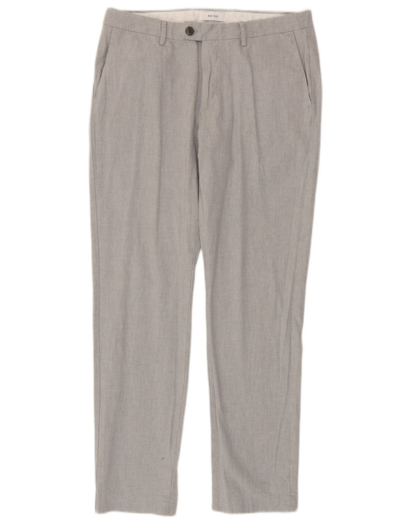 Pantaloni da abito slim da uomo Reiss W34 L31 in cotone grigio