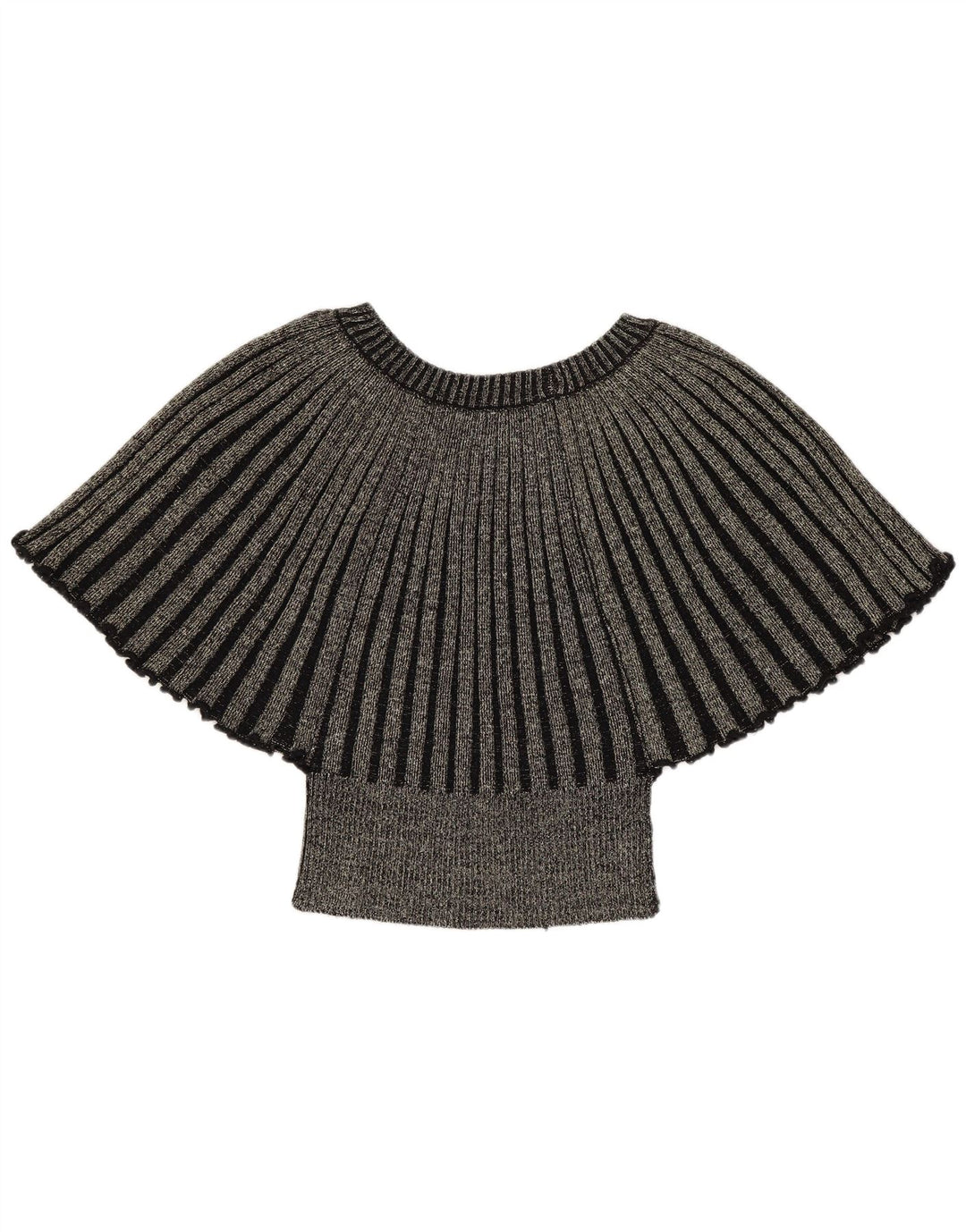 Camicetta a pipistrello corta da donna vintage top UK 8 piccola chiazzata dorata