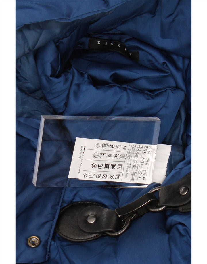Giacca imbottita con cappuccio da donna SISLEY UK 12 Poliestere blu medio