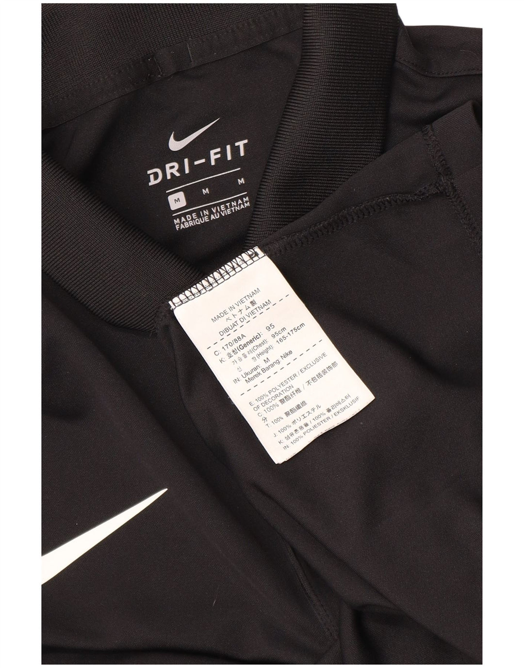 Polo grafica da uomo Nike, poliestere nero medio