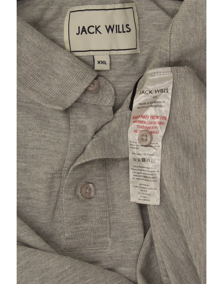 Polo da uomo Jack Wills 2XL in cotone grigio