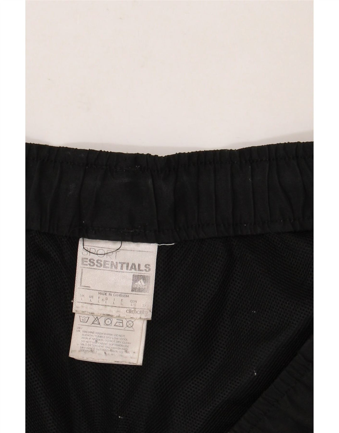 Pantaloncini sportivi ADIDAS Climalite da uomo grandi in poliestere nero