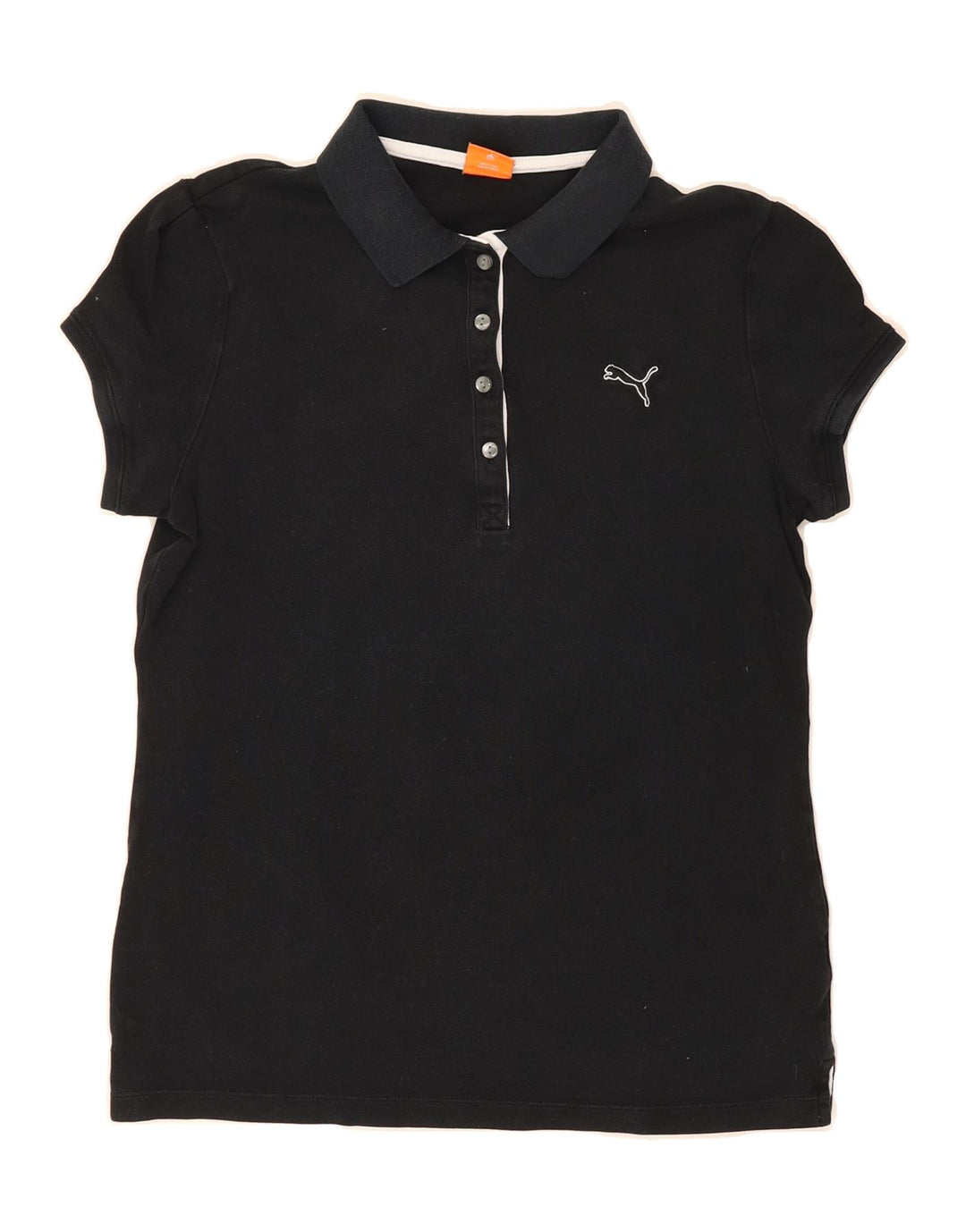 PUMA Womens Polo Shirt UK 12 Medium Black Vintage Puma and Second-Hand Puma from Messina Hembry 