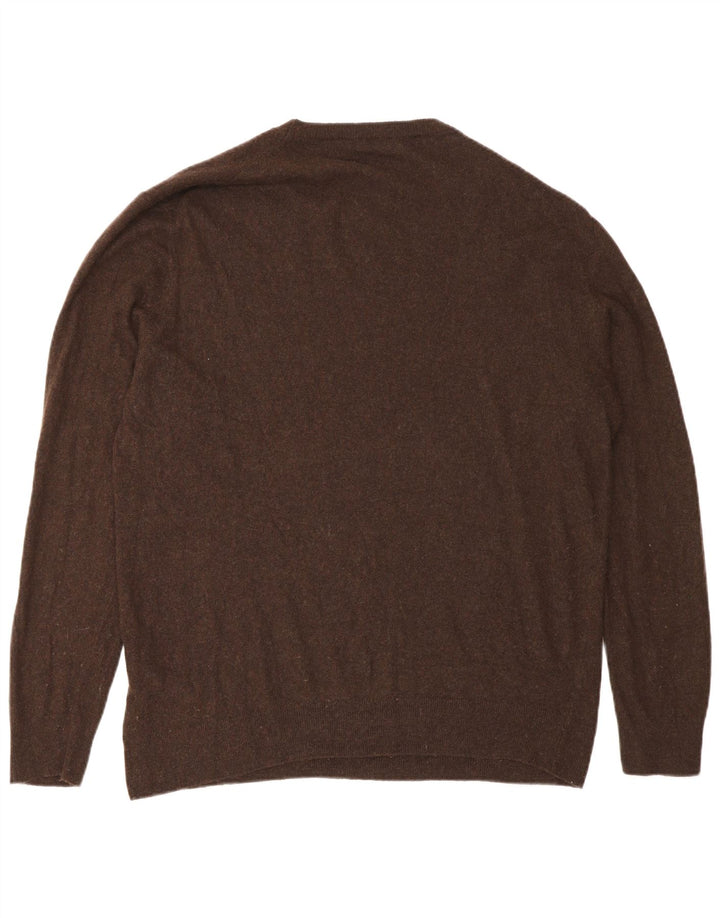 Maglione Zara da uomo girocollo grande in viscosa marrone
