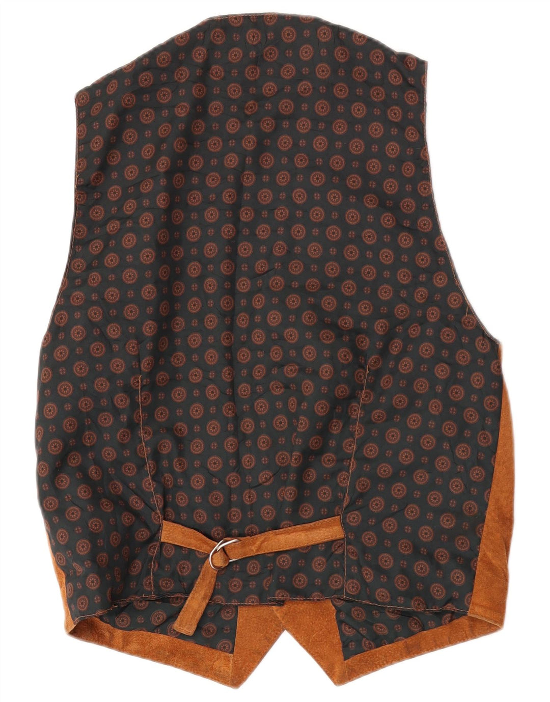 Gilet vintage in pelle scamosciata da uomo UK 38 in pelle marrone medio