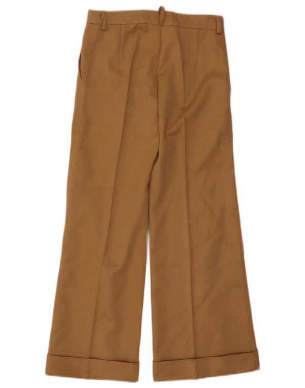 Pantaloni casual vintage a gamba larga da donna W26 L26 Beige