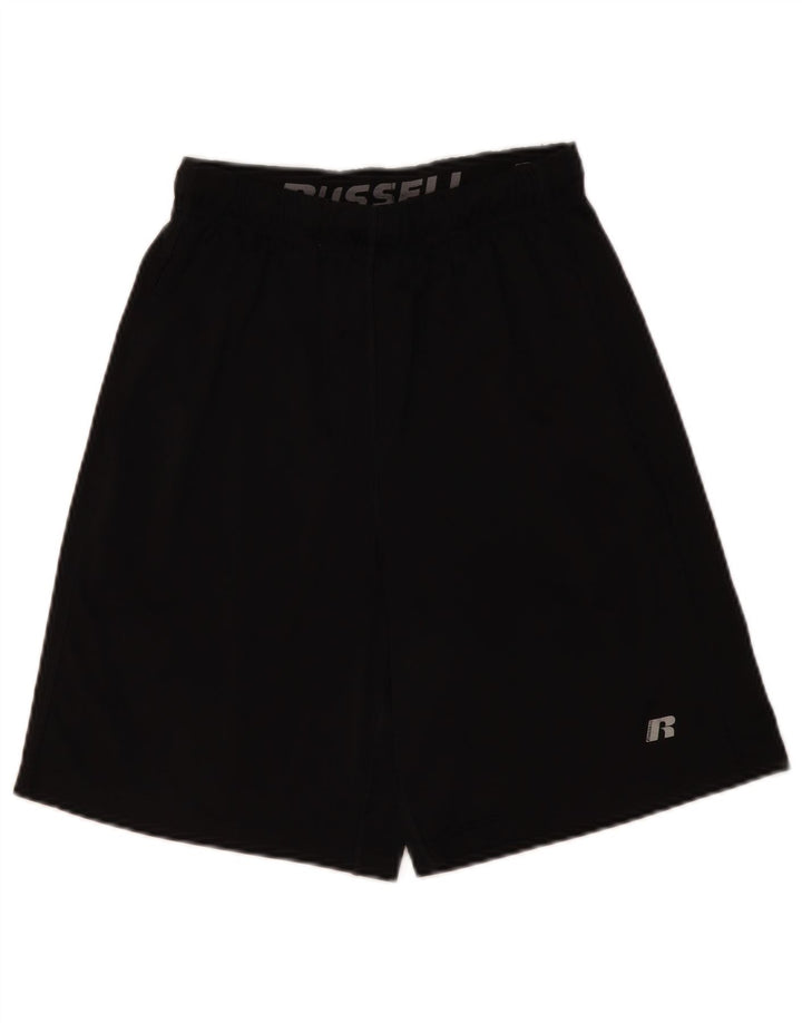 RUSSELL ATHLETIC Pantaloncini sportivi Dri-Power da uomo piccoli in poliestere nero
