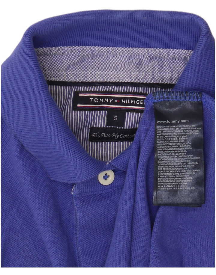 TOMMY HILFIGER Polo da uomo piccola in cotone blu