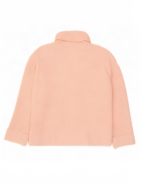 Maglione maglione oversize a collo alto Marks & Spencer da donna UK 16 grande rosa