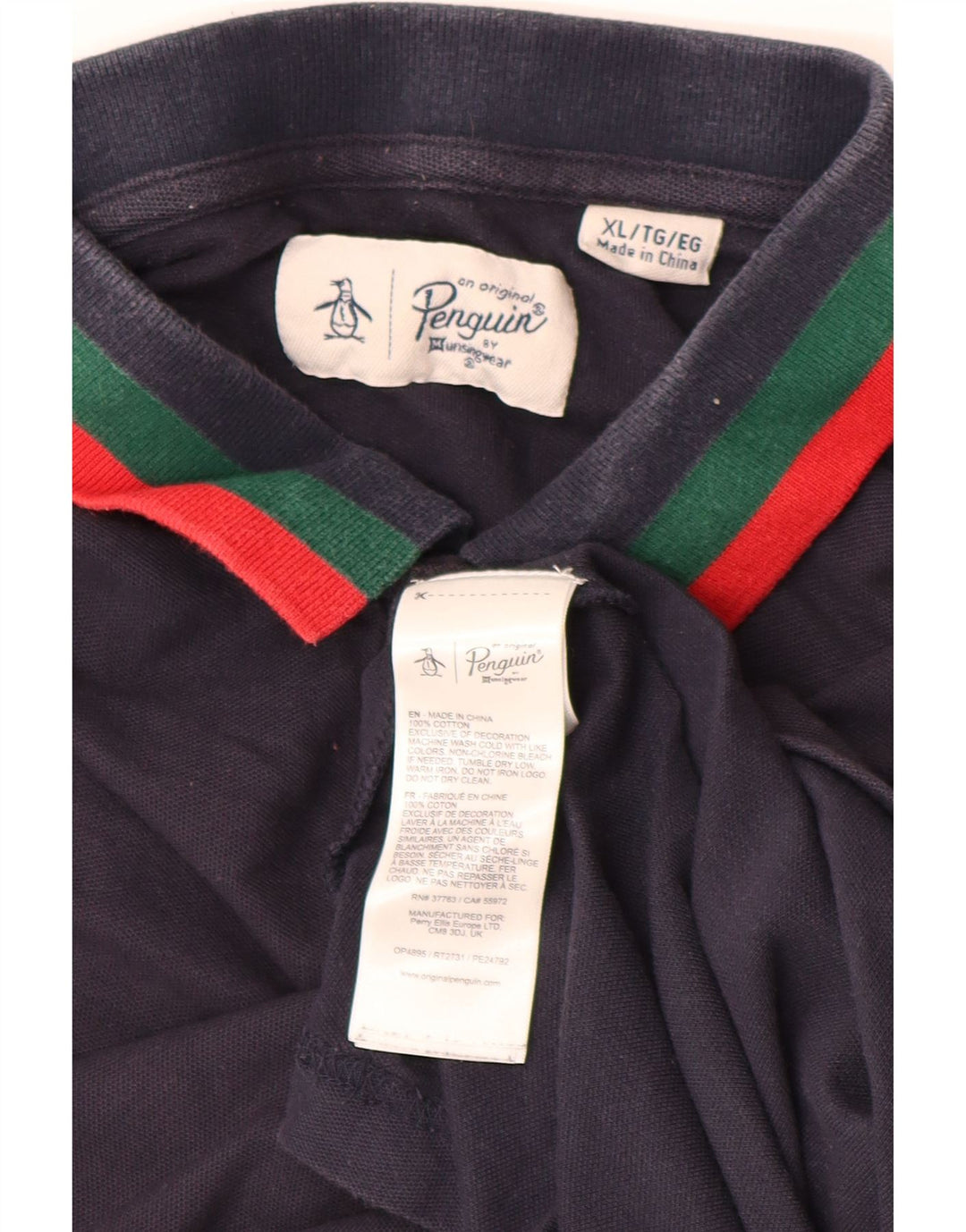 Polo da uomo PINGUIN XL in cotone blu navy