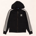 Maglione con cappuccio e zip da donna Adidas UK 8 piccolo poliestere nero