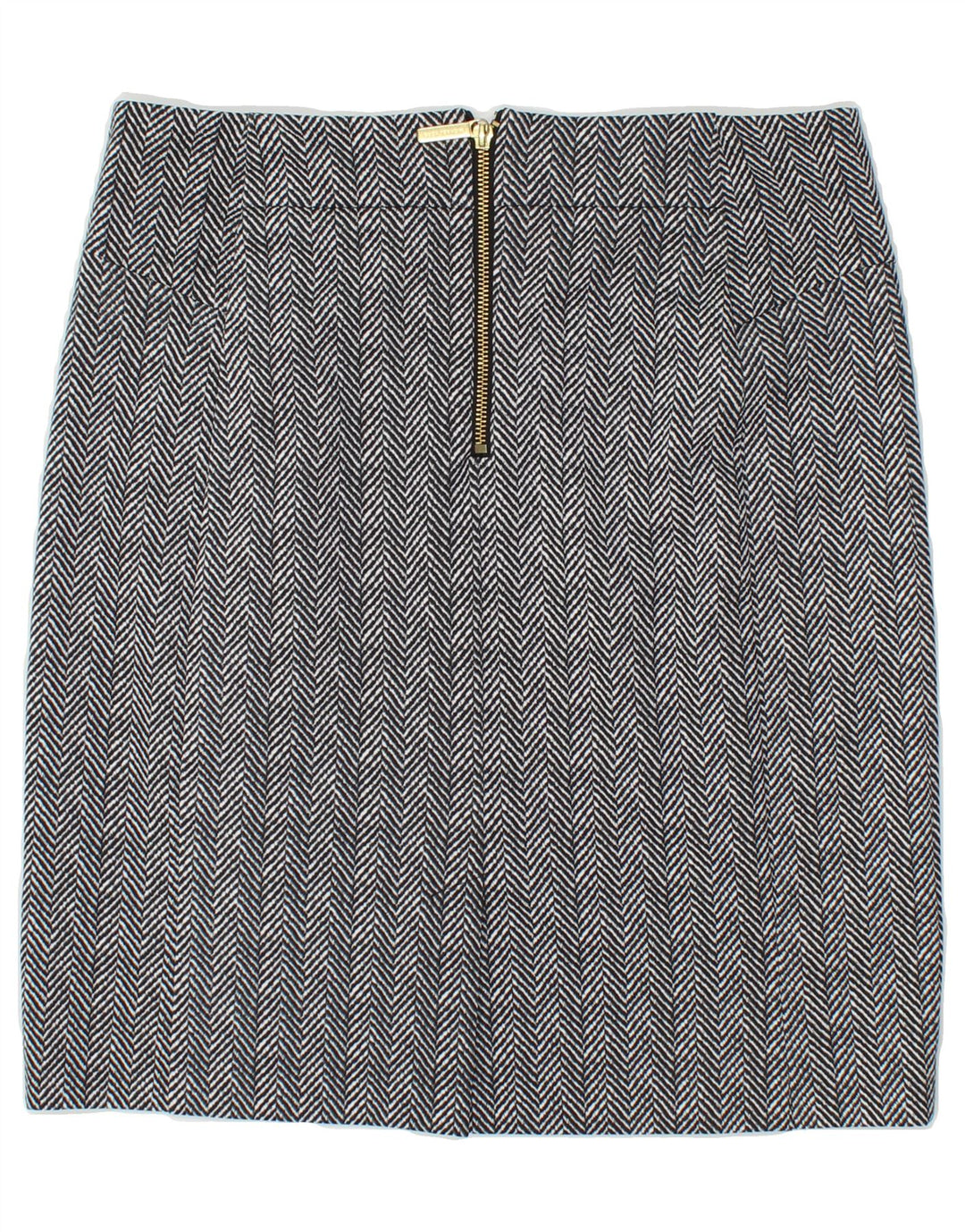 MICHAEL KORS Womens Straight Skirt UK 10 Small W32  Grey Chevron Polyester Vintage Michael Kors and Second-Hand Michael Kors from Messina Hembry 