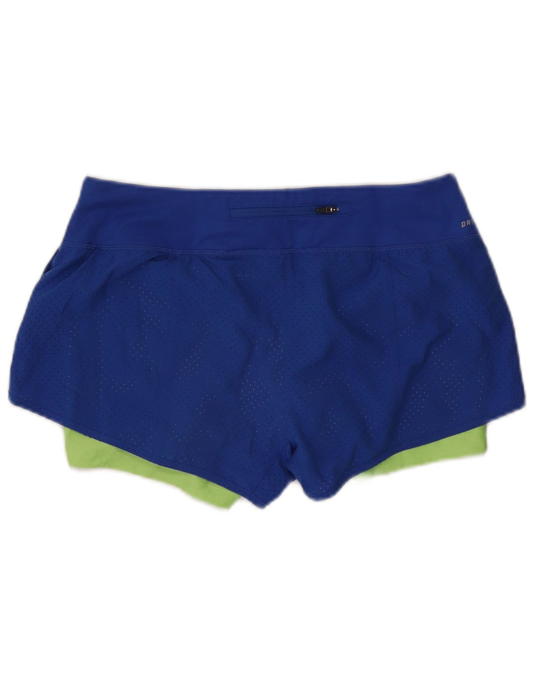 Pantaloncini sportivi Nike da donna Dri Fit UK 14 poliestere color block blu medio