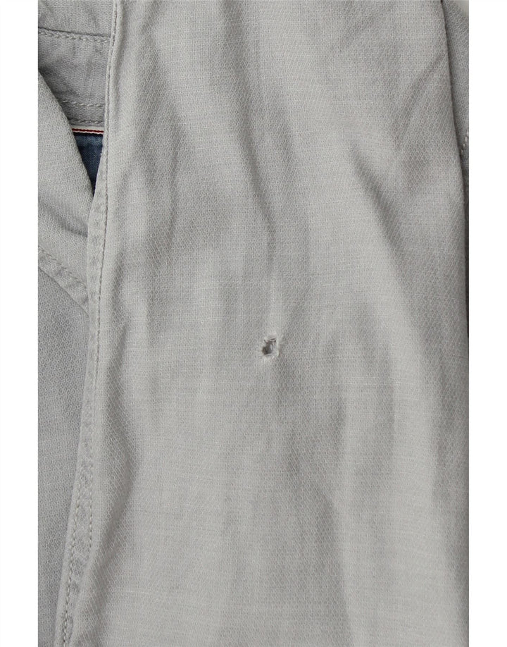 TOMMY HILFIGER Mens Regular Fit Shirt Small Grey Cotton Vintage Tommy Hilfiger and Second-Hand Tommy Hilfiger from Messina Hembry 