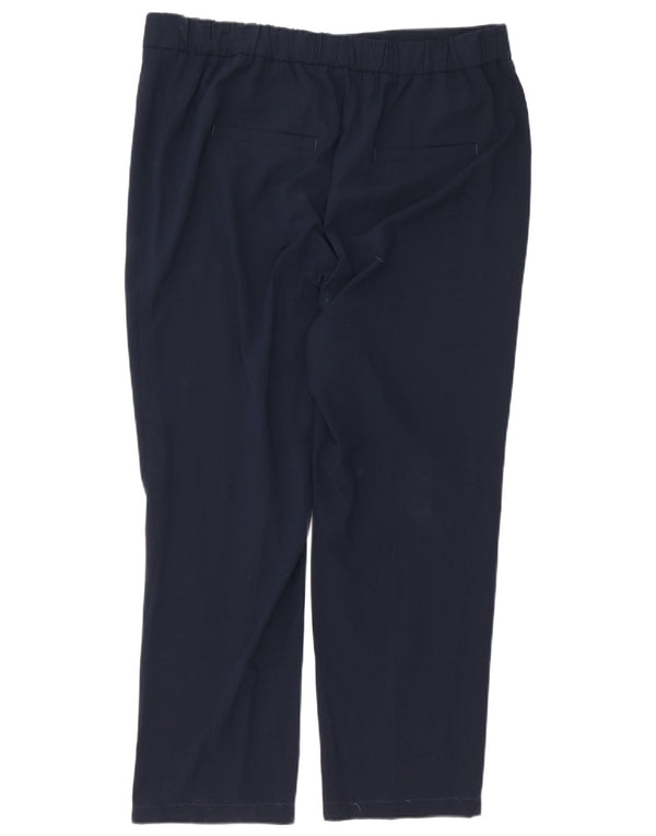 Pantaloni casual dritti da donna Marks & Spencer UK 18 XL W40 L28 Blu navy