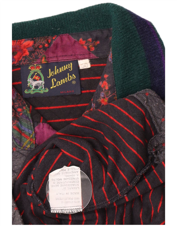 Polo da rugby da uomo Johnny Lambs IT 50 grigio medio a rombi/diamante