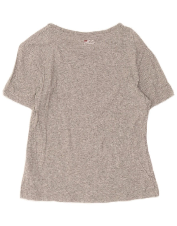 Maglietta grafica per ragazze Fila Top 13-14 anni Large in cotone grigio