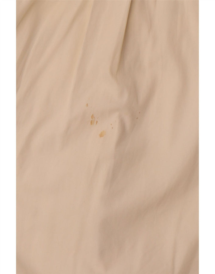 BURBERRY Camicia militare senza maniche da donna UK 14 Large in cotone bianco sporco