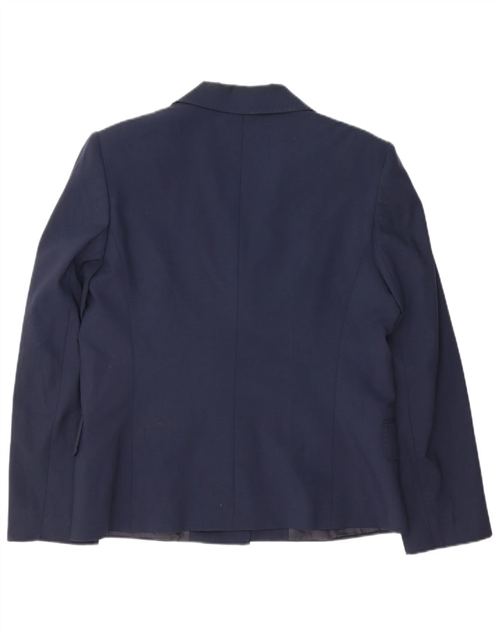 Giacca blazer a 3 bottoni da donna Gianfranco Ferre UK 14 grande blu navy