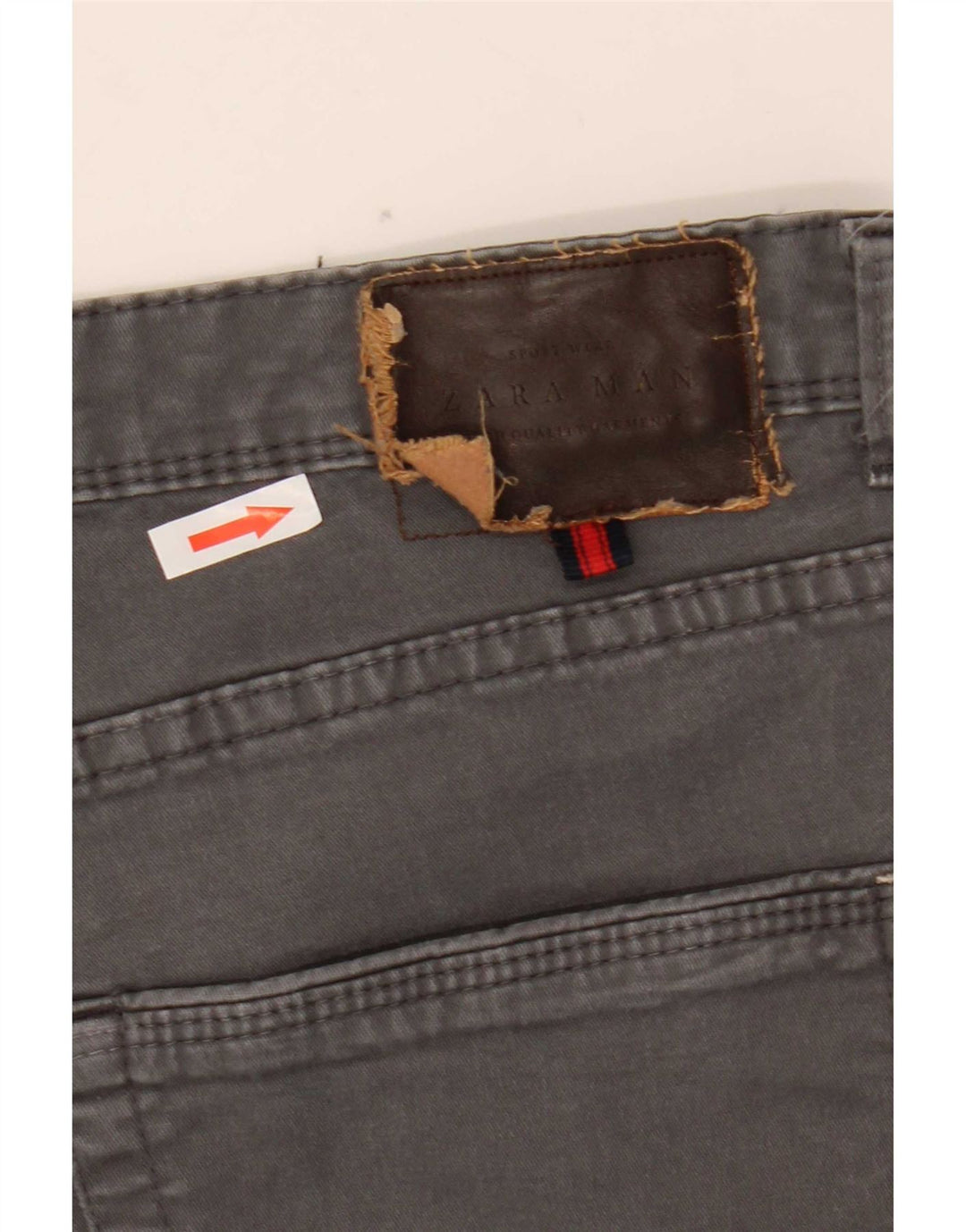 Jeans slim da uomo Zara EU 44 Large W34 L29 Cotone grigio