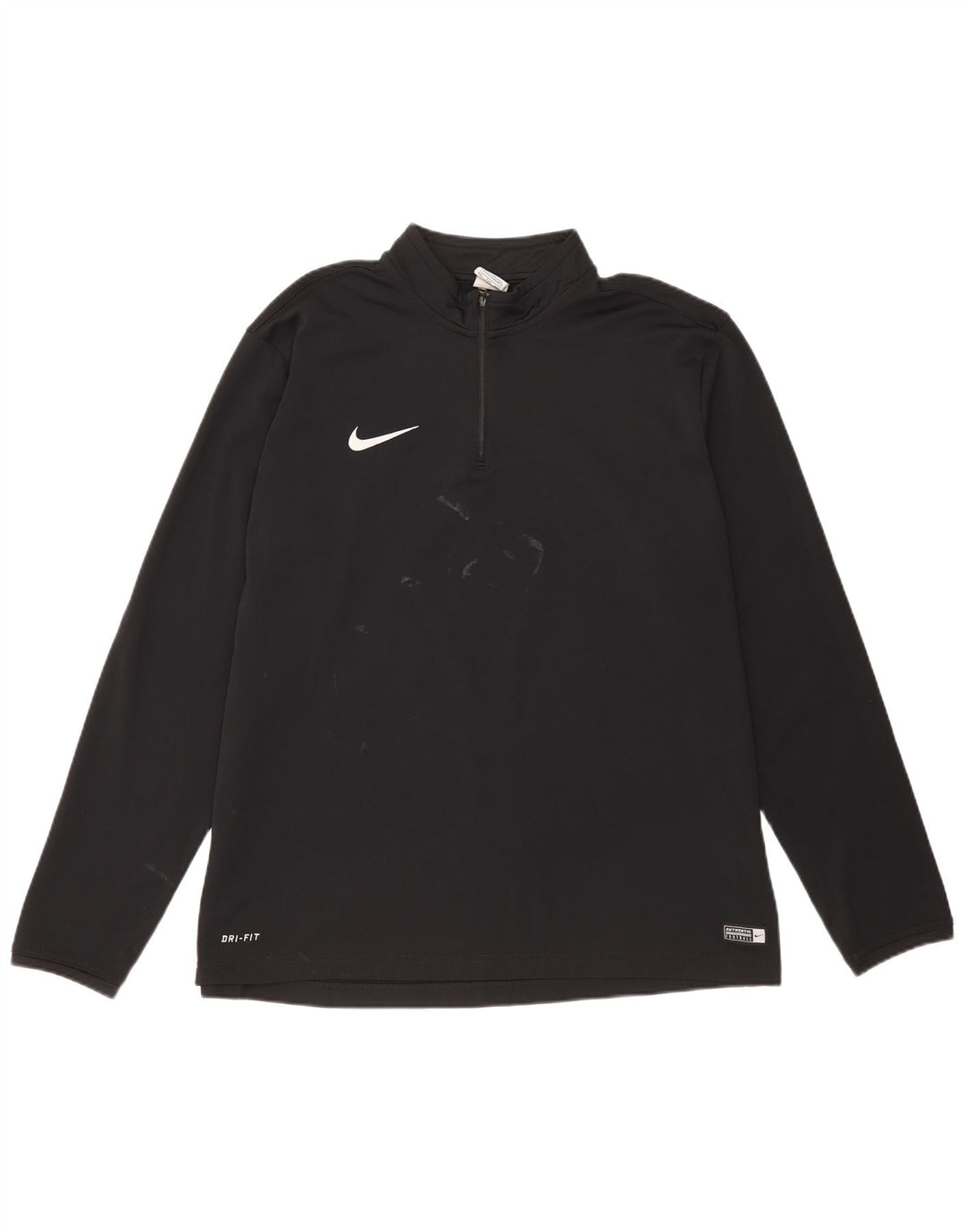 Maglia da tuta pullover con zip e collo Nike Dri Fit da uomo 2XL poliestere nero
