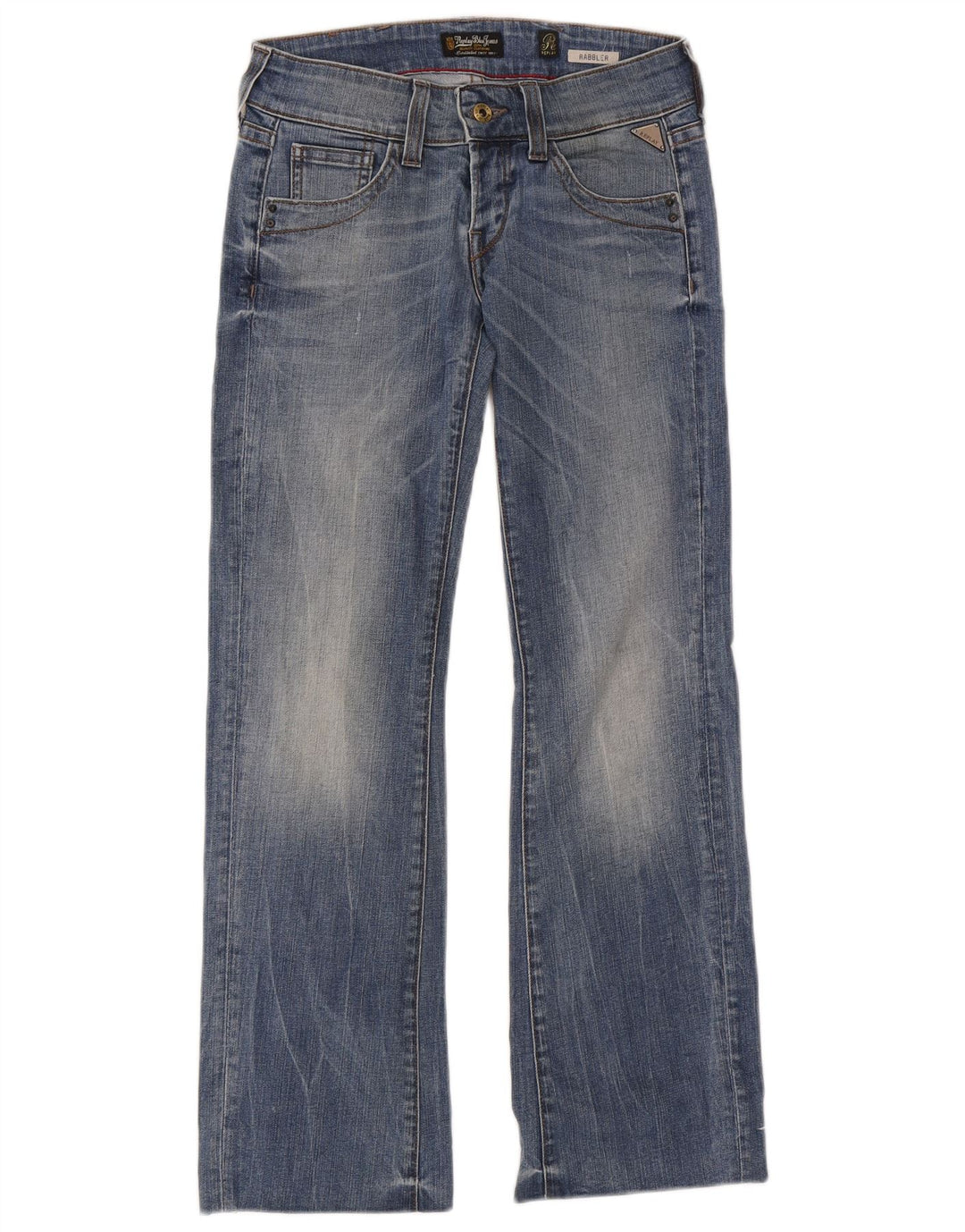 Jeans Replay Rabbler Bootcut da donna W25 L32 cotone blu