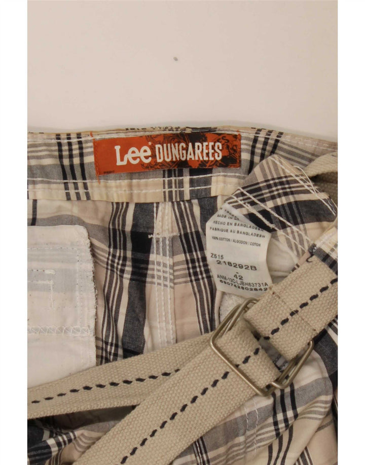 Pantaloncini cargo da uomo Lee Salopette W42 2XL Cotone a quadri beige