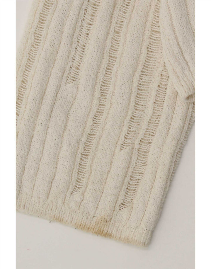 Maglione Bolero oversize da donna Zara UK 10 piccolo bianco sporco