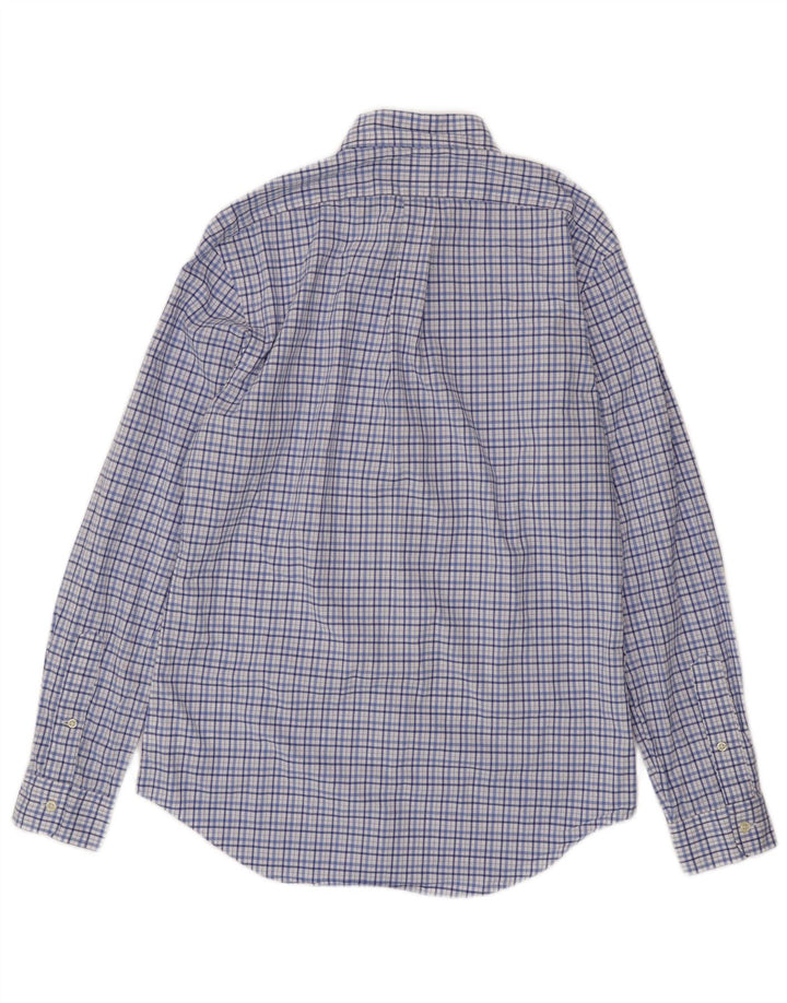 Camicia slim fit da uomo Ralph Lauren in cotone a quadri blu medio