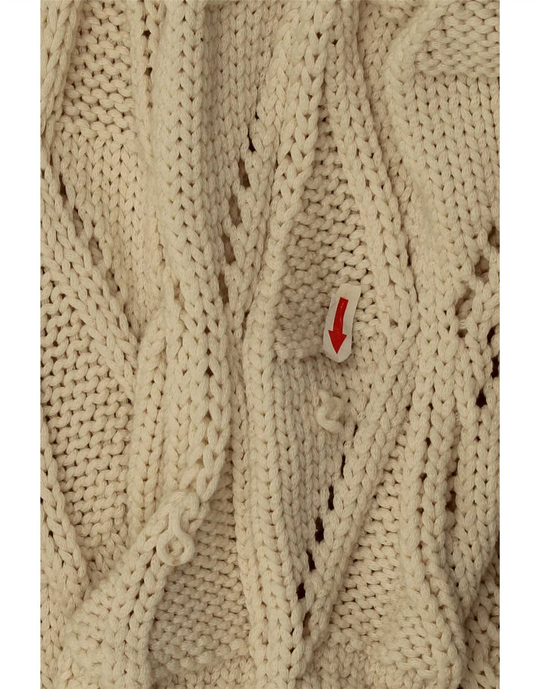 Maglione cardigan da donna Zara UK 14 Cotone beige medio