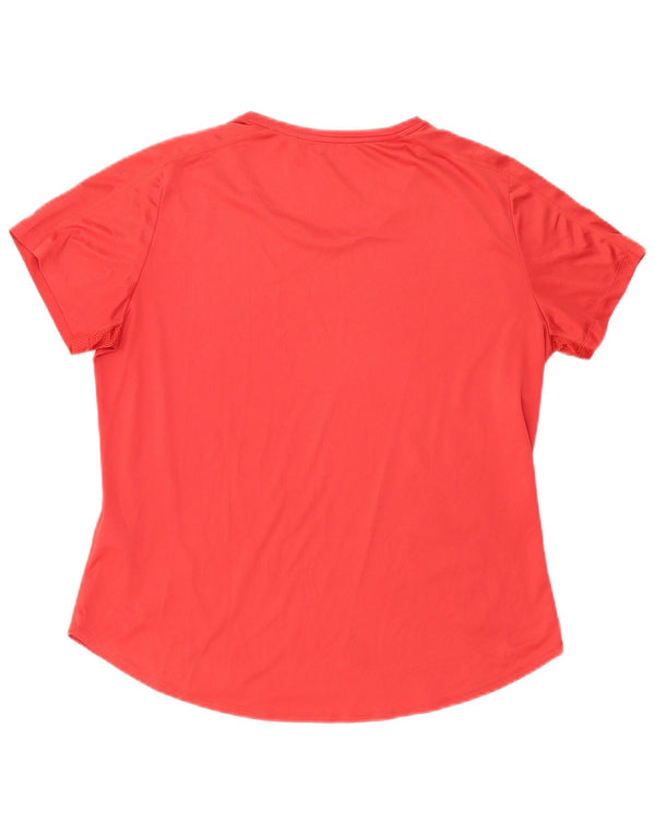T-shirt grafica Adidas Aeroready da donna UK 20/22 XL poliestere rosso
