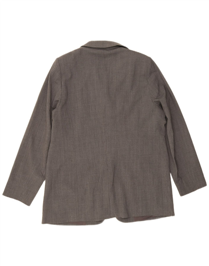 Giacca blazer da donna a 3 bottoni Marina Rinaldi taglia 25 grande poliestere grigio