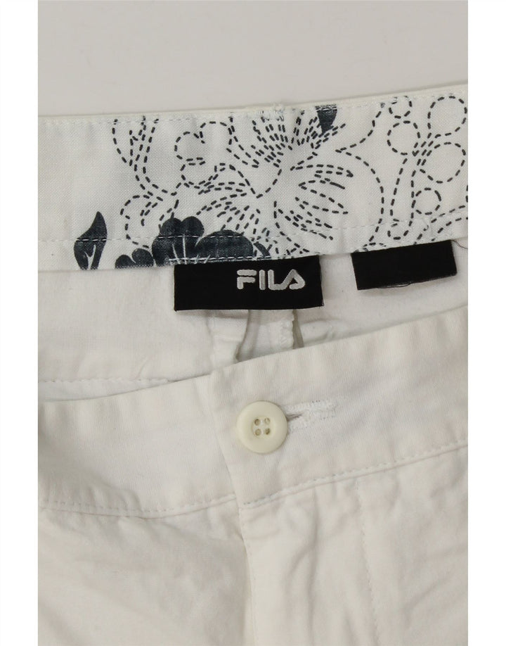 Pantaloncini chino da uomo Fila W32 bianco medio