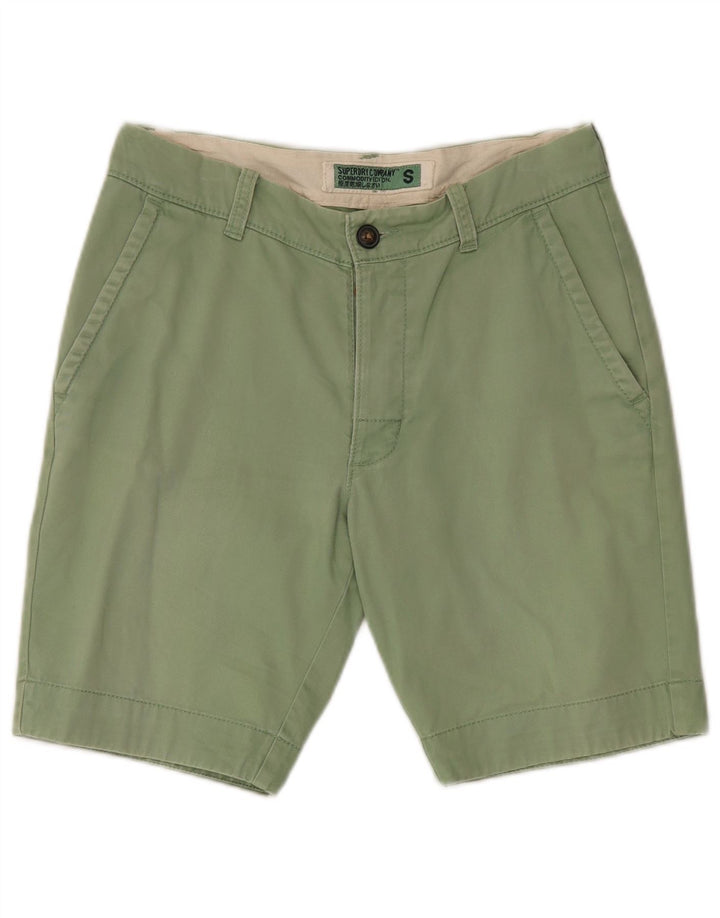 Pantaloncini chino da uomo SUPERDRY piccoli W32 in cotone verde