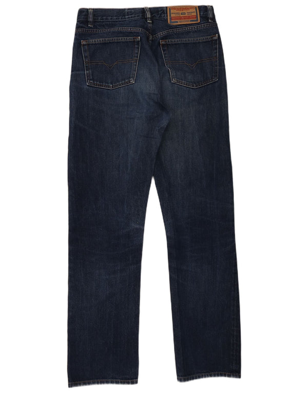 Jeans dritti da uomo Diesel W33 L32 in cotone blu