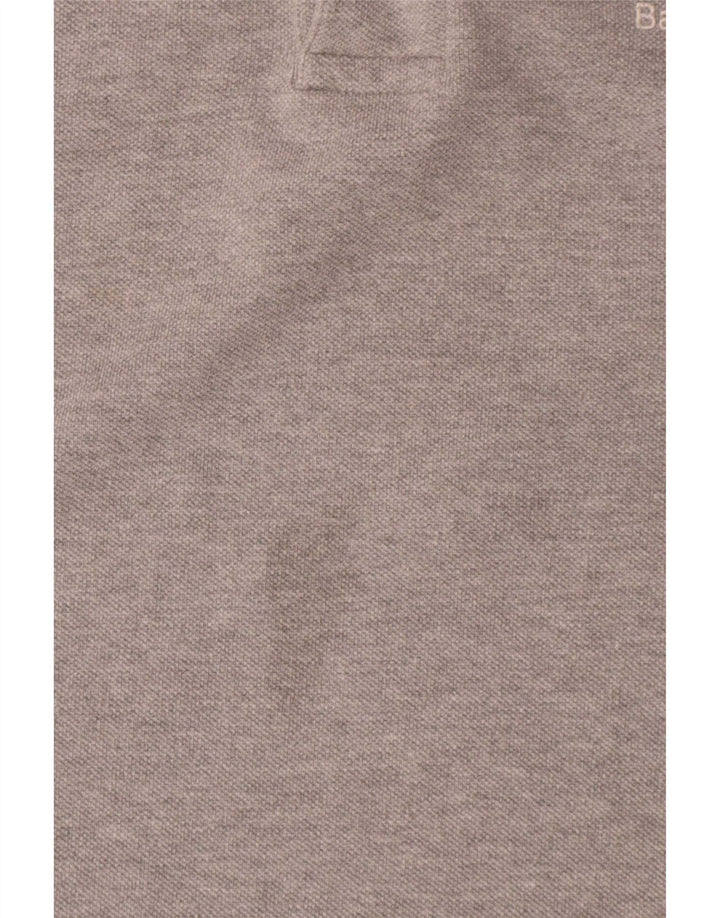 Polo da uomo Barbour grande in cotone grigio