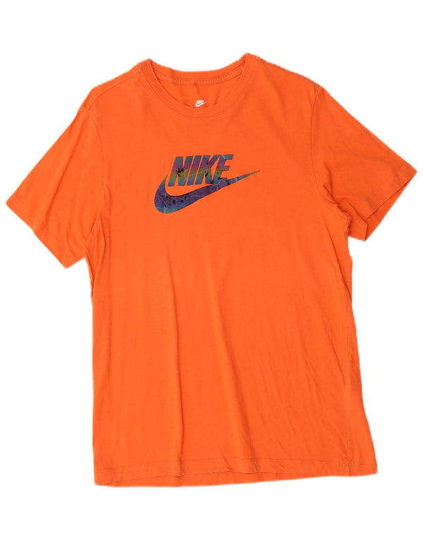 T-shirt grafica da uomo Nike Top in cotone arancione medio