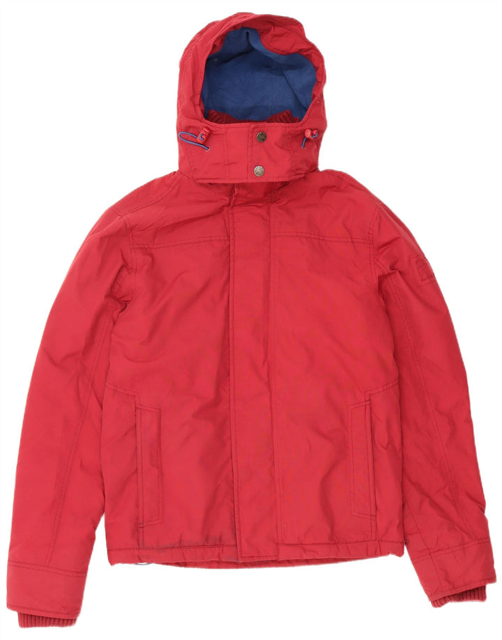 Giacca a vento con cappuccio da uomo Fat Face UK 36 piccola in nylon rosso