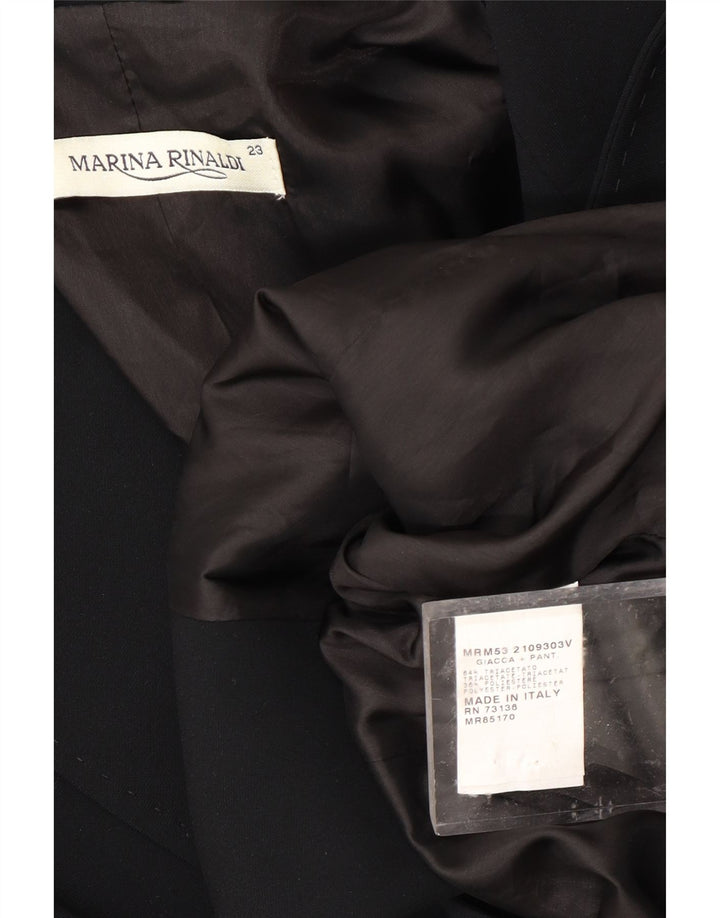MARINA RINALDI Giacca blazer da donna a 1 bottone taglia 23 media nera
