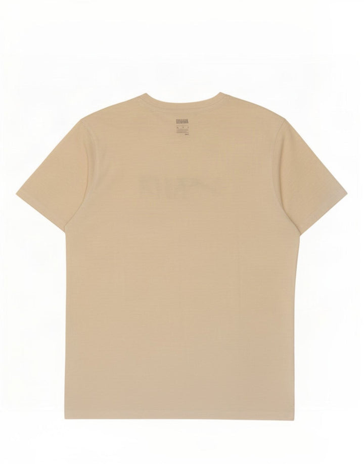 T-shirt grafica da uomo Puma Top in cotone bianco sporco medio