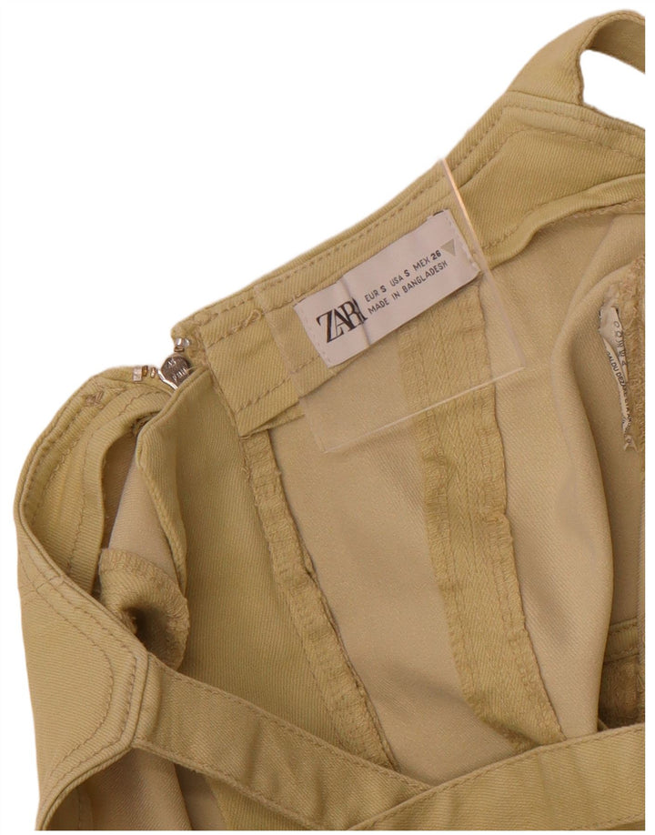 Top a corsetto da donna Zara UK 8 piccolo verde