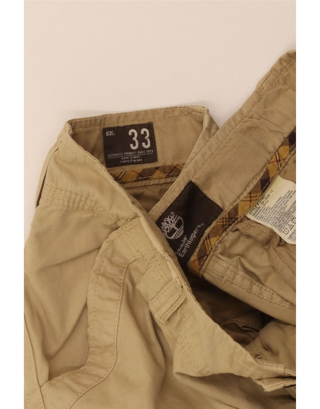 Pantaloncini cargo da uomo Timberland W33 cotone beige medio