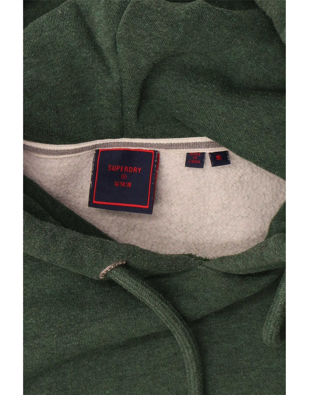 Felpa con cappuccio da uomo Superdry Small in cotone verde