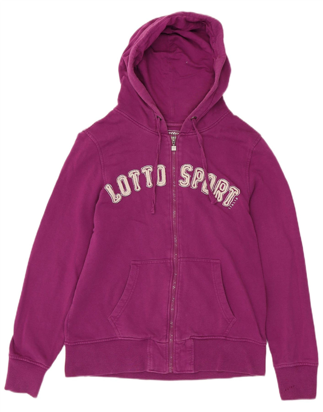 Maglione con cappuccio e zip grafica oversize da donna LOTTO UK 10 piccolo marrone